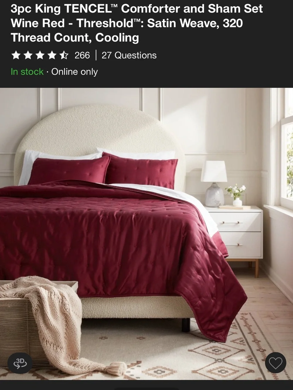Threshold King Comforter and Sham Set -